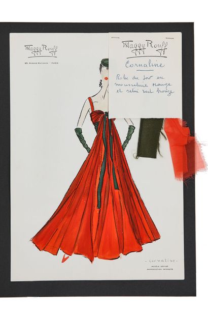 Maggy ROUFF Two Maggy Rouff sketches of evening gowns, mid-late 1950s,

Two Maggy...