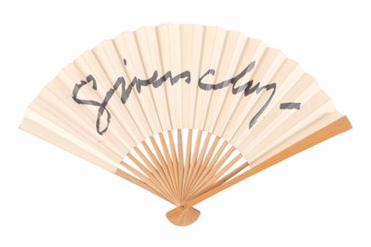 GIVENCHY A paper fan, autographed by Hubert de Givenchy, 1993,

A paper fan, autographed...