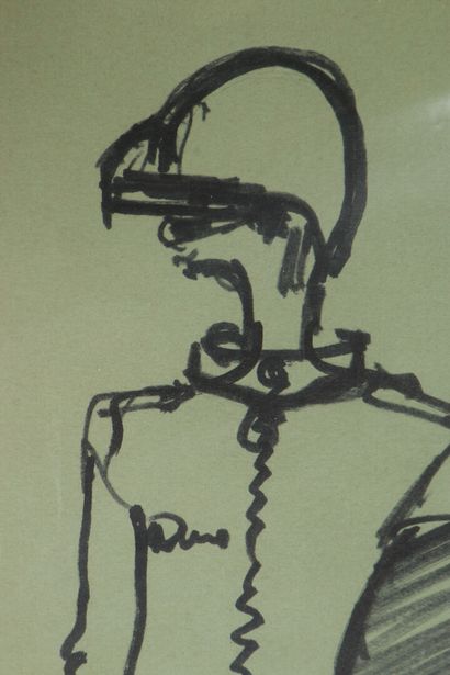 PIERRE CARDIN Pierre Cardin fashion sketch for a futuristic 'Cosmos' suit, late 1960s,

Pierre...