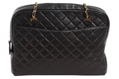 CHANEL A Chanel quilted black lambskin leather shoulder bag, 1996-97

A Chanel quilted...
