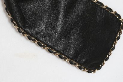 CHANEL A Chanel black lambskin leather belt, circa 2019,

A Chanel black lambskin...