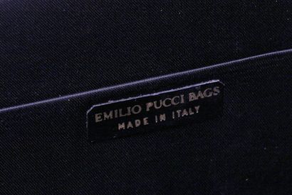 PUCCI Sac en velours imprimé Pucci, années 1960 with two interior satin lined compartments,...