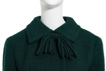 CHRISTIAN DIOR A Christian Dior London bottle-green bouclé wool suit, early 1960s

A...