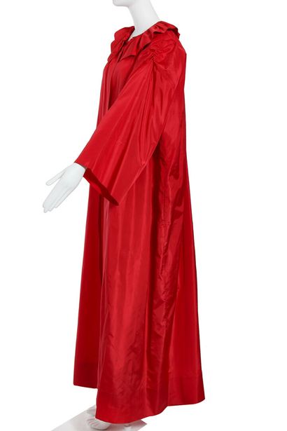 DIOR A Christian Dior London red taffeta evening coat, 1970s,

A Christian Dior London...