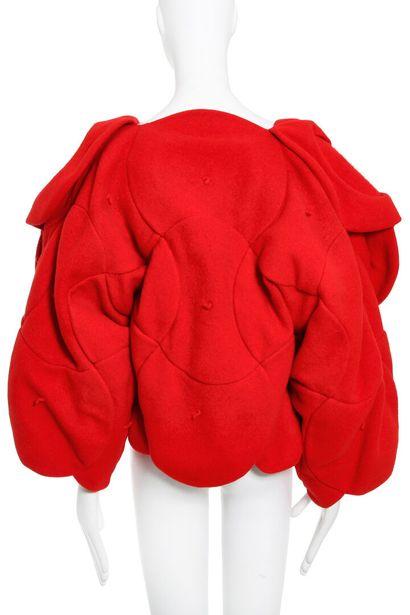 Castelbajac Rare veste "béret" en laine rouge de Jean-Charles Castelbajac, automne-hiver...