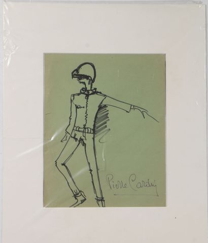 PIERRE CARDIN Pierre Cardin fashion sketch for a futuristic 'Cosmos' suit, late 1960s,

Pierre...