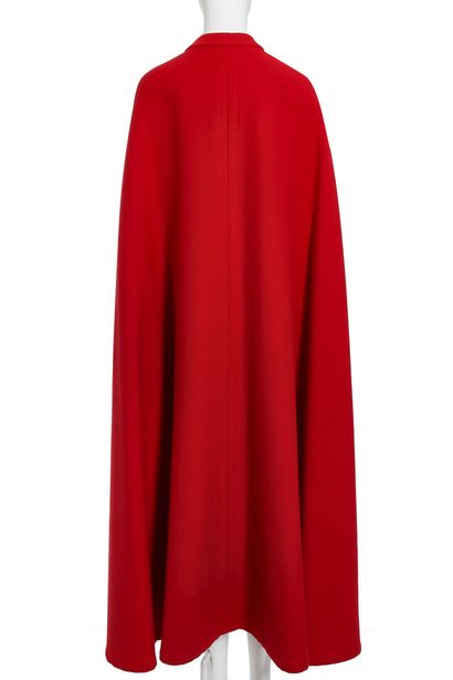PIERRE CARDIN Pierre Cardin red wool cloak, circa 1964

A Pierre Cardin red wool...