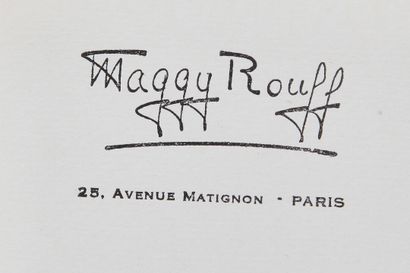 Maggy ROUFF Deux croquis de Maggy Rouff représentant des robes de soirée, milieu...