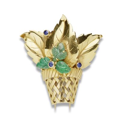 null Broche émeraudes et saphirs



Figurant un bouquet de fleurs en or 18K(750),orné...