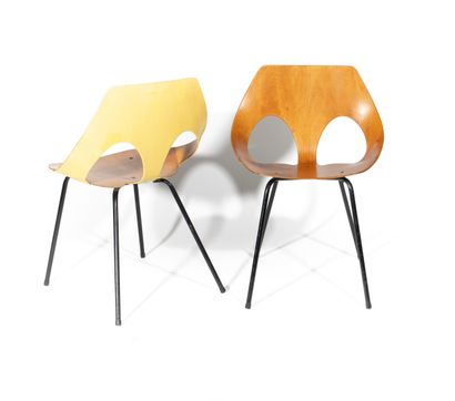 Carl JACOBS et Frank GUILLE Two chairs, Jason model

Circa 1950

Seat in plywood...