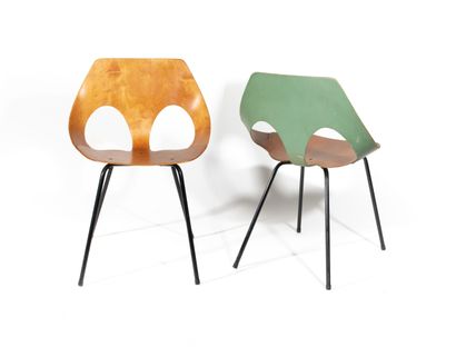 Carl JACOBS et Frank GUILLE Two chairs, Jason model

Circa 1950

Seat in plywood...