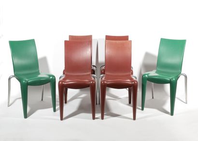 PHILIPPE STARCK (né en 1949) Six chairs, Louis 20 model

Created in 1992

Seat and...