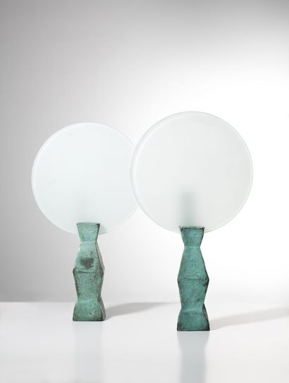 Elisabeth GAROUSTE (née en 1949) & Mattia BONETTI (né en 1953) Pair of lamps, model...
