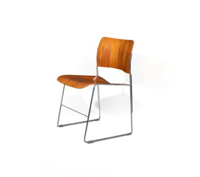 David ROWLAND (1924-2010) Stacking chair, model No. GF 40/4

1964

Wooden seat and...