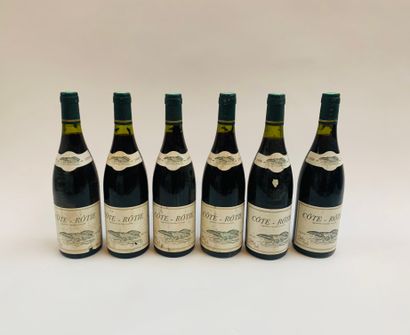 Côte Rotie - Clusel-Roch 6 bouteilles 1988 Labels damaged, two slightly damaged....