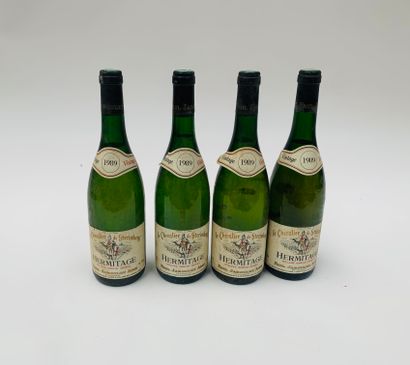 Hermitage blanc, chevalier de Sterimberg - Jaboulet 4 bouteilles 1989 One vintage...