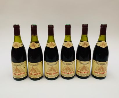 Côte-Rotie - Bernard Burgaud 6 bouteilles 1986 Labels damaged-Levels: three at 3.5...