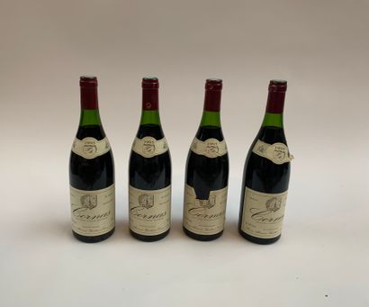 Cornas, Reynard - Domaine Thierry Allemand 4 bouteilles 1995 Capsules légèrement...