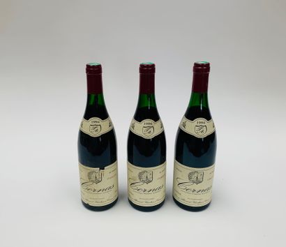 Cornas, Chaillot - Domaine Thierry Allemand 3 bouteilles 1994 Labels damaged, one...