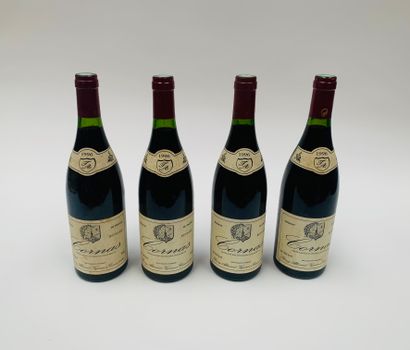 Cornas, Reynard - Domaine Thierry Allemand 4 bouteilles 1996 Labels slightly damaged...