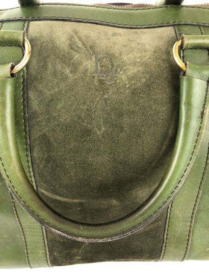 CHRISTIAN DIOR 1980's 

Large 24H bag in leather and olive green suede

Marked Dior

Christian...