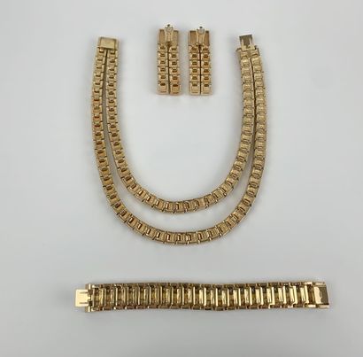 CHRISTIAN DIOR 1980's 

Set including a choker, a bracelet and a pair of earrings...