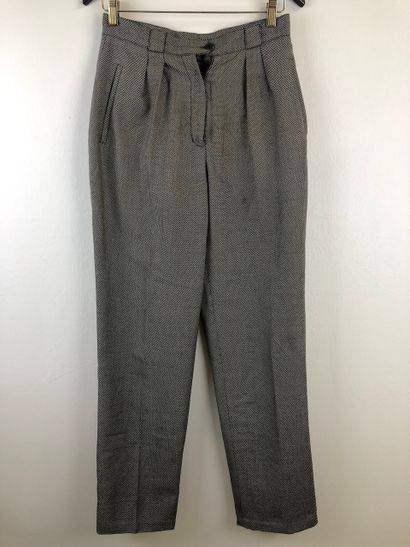 CHRISTIAN DIOR CRAVATES 1980's 

Wool suit, jacket and pants with small white and...