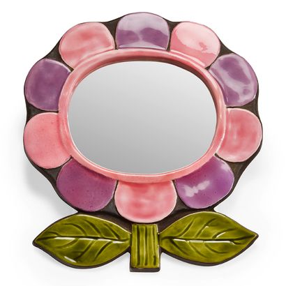 MITHÉ ESPELT (1923-2020) 
Miroir “Anémone” 




Circa 1965 




Céramique estampée...