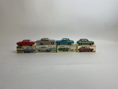 DINKY TOYS FRANCE - Lot de 4 Ref 538/540/542/1407 - Ref 538 Ford Taunus 12 M - Turquoise...