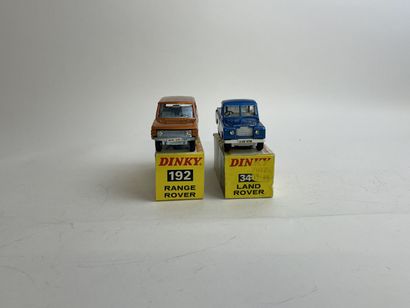 DINKY TOYS ENGLAND - Ref 192 et 344 - Ref 192 Range Rover, Orange metallic, hood,...
