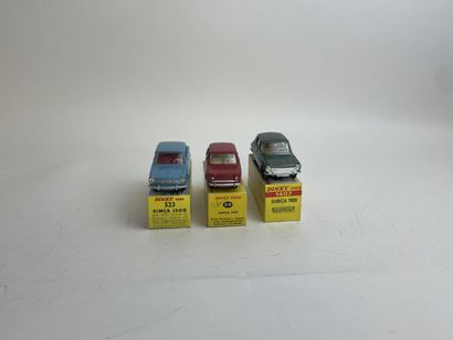 DINKY TOYS FRANCE et DINKY TOYS FRANCE made in Spain: Simca 1000, Simca 1500, Simca...