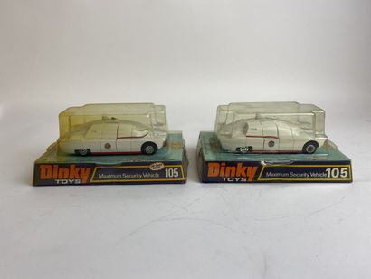 DINKY TOYS ENGLAND - Ref 105 Maximum Security Vehicle X2 White color, red interior,...