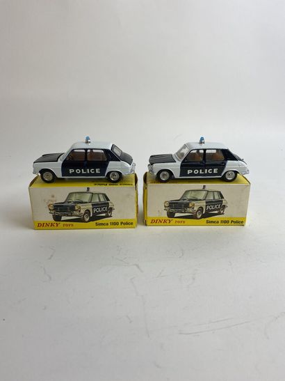 DINKY TOYS FRANCE made in Spain: ref 1450: Simca 1100 Police X2- in white and night...