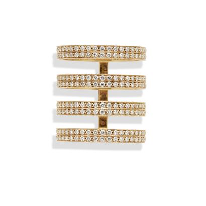 REPOSSI Berber diamond ring 

Three rows of 18K (750) pink gold entirely set with...