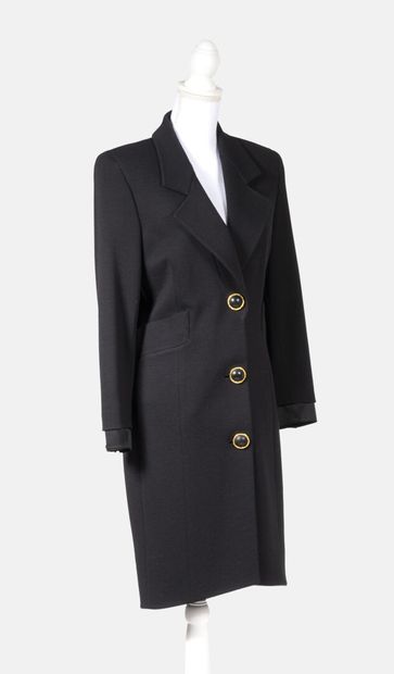 Gianfranco FERRE Black wool and silk coat, 

Italian size 42