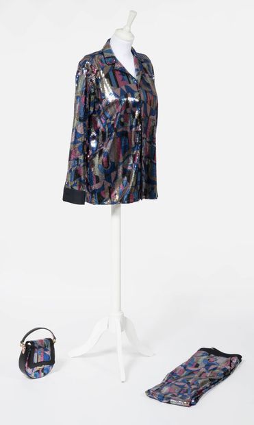 Emilio PUCCI Evening pajamas with multicolored sequins forming an abstract pattern

Jacket...