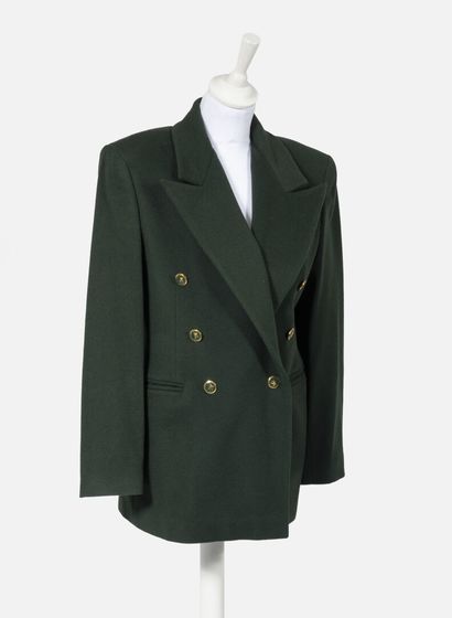 ETRO Green wool double-breasted jacket

Size 44