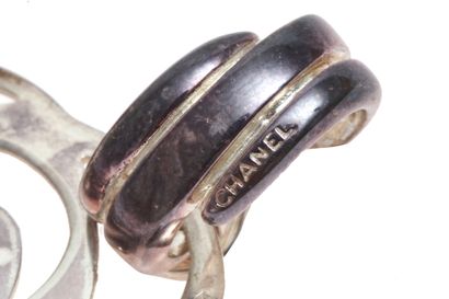 CHANEL Bracelet manchette Camelia, probably early 2000s,

signed and hallmarked,...
