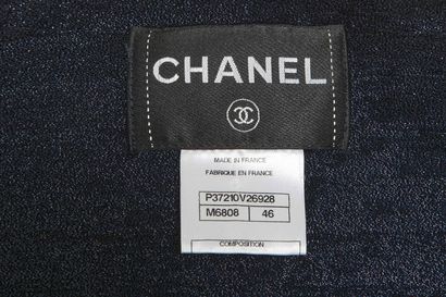 CHANEL Blue and purple mock tweed jacket, 2013-14,

labeled, size 46, woven with...