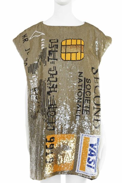 JEAN-CHARLES DE CASTELBAJAC Credit card dress, Spring-Summer 2009,

labeled, sequinned...