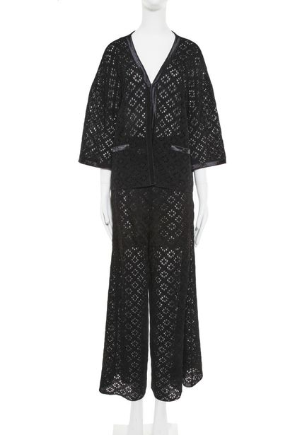 CHANEL Black two-piece set, modern

labeled, size 48, comprising cardigan and matching...