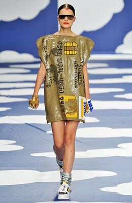 JEAN-CHARLES DE CASTELBAJAC Credit card dress, Spring-Summer 2009,

labeled, sequinned...