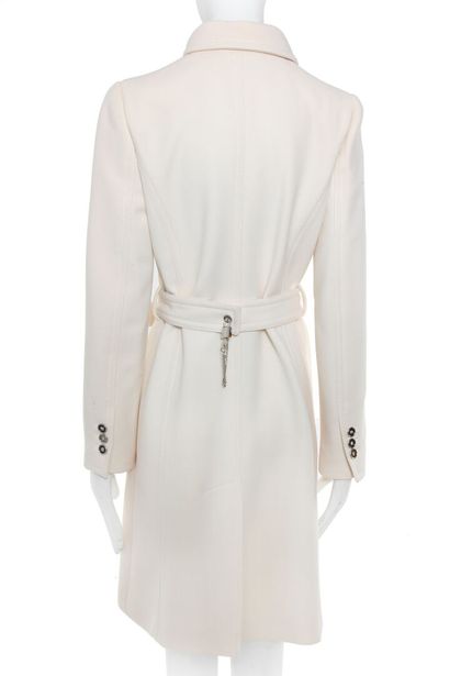 DOLCE & GABANNA Ivory wool coat, modern



labeled, the pockets with padlock and...