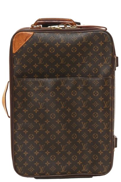 LOUIS VUITTON Rolling suitcase, probably 1990s, 

monogrammed canvas leather with...