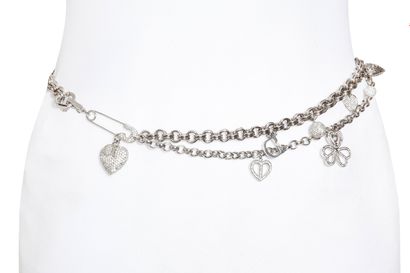CHRISTIAN DIOR PAR JOHN GALLIANO Necklace "charm", 2000s, 

signed, the charms encrusted...