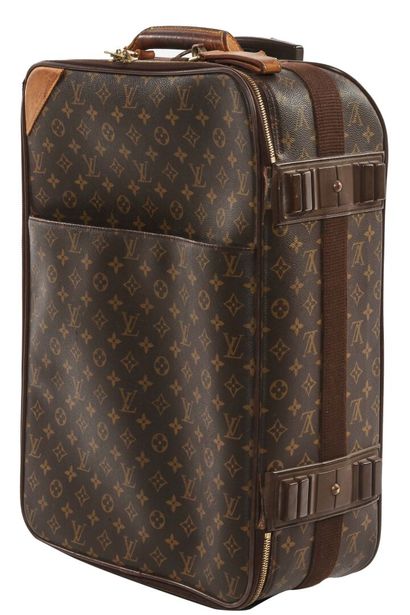 LOUIS VUITTON Rolling suitcase, probably 1990s, 

monogrammed canvas leather with...