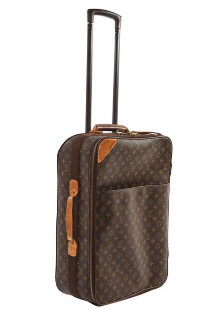 LOUIS VUITTON Rolling suitcase, probably 1990s, 

monogrammed canvas leather with...