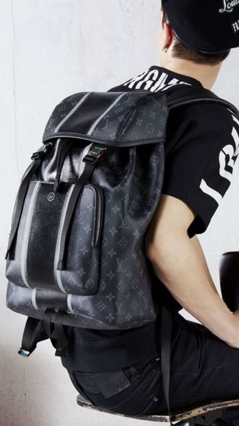 LOUIS VUITTON X FRAGMENT DESIGN BY KIM JONES Zack' Backpack, Pre-Fall 2017



stamped,...