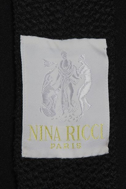 NINA RICCI HAUTE COUTURE Cocktail dress,1980s,

labeled, of puckered silk with dropped...