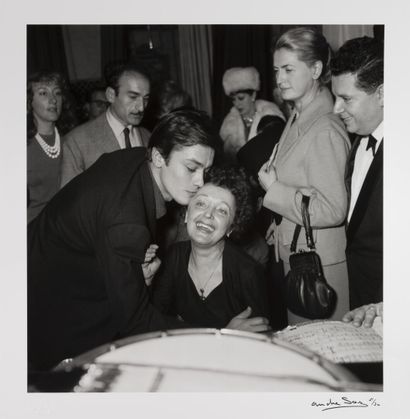 André SAS (1928-2020) Alain Delon, Edith Piaf Melun 1959

Tirage argentique, signé...